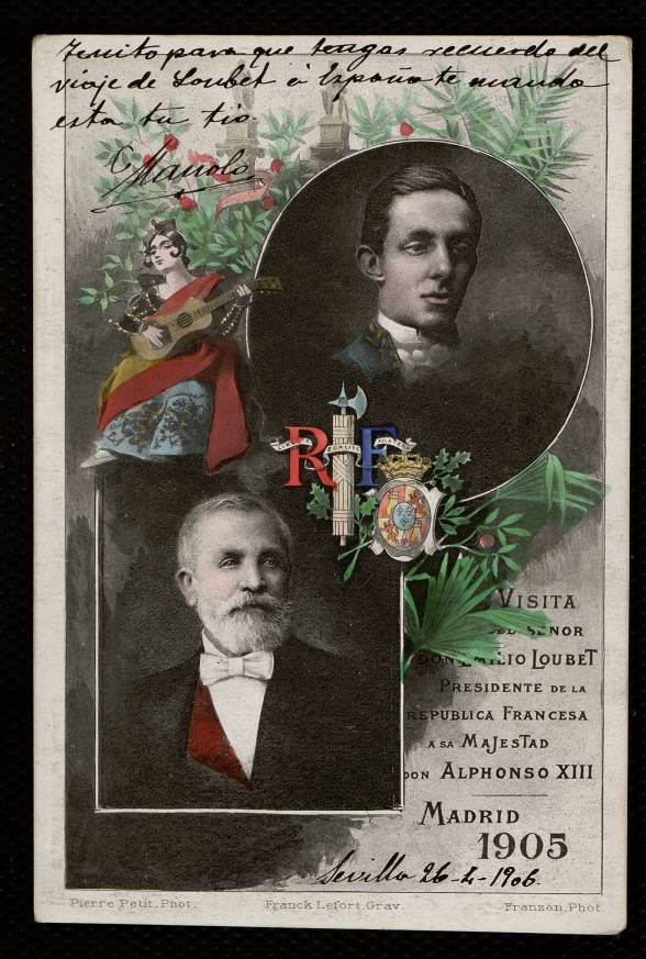 Alfonso XIII y Emile Loubet, Presidente de la República francesa
