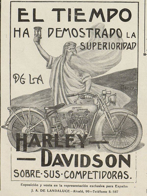 Anuncio de las motos Harley-Davidson