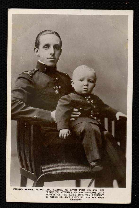 King Alfonso of Spain with his son, the Prince of Asturias