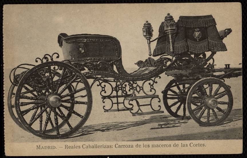 Reales Caballerizas. Carroza de los maceros de las Cortes