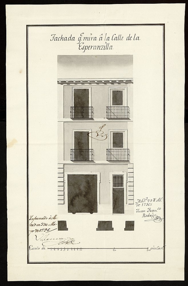 Licencia a Don Miguel de Nicols para edificar una casa en la calle de la Esperancilla n 5 antiguo, manzana 23