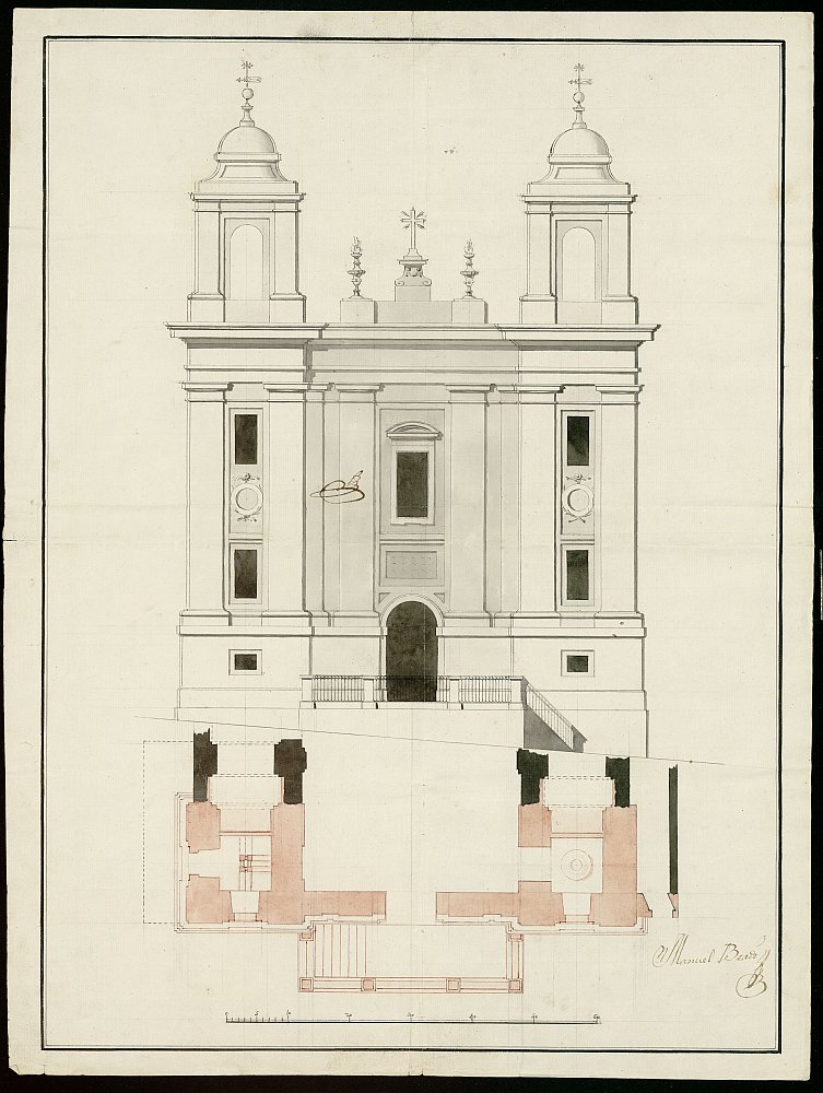 Licencia a Don Fernando Saco y Quiroga, para construir la fachada y torre de la iglesia de San Miguel