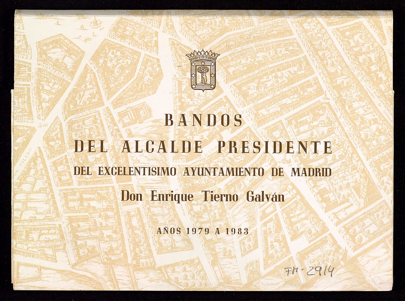 Bandos del Alcalde Presidente del Excmo. Ayuntamiento de Madrid D. Enrique Tierno Galván