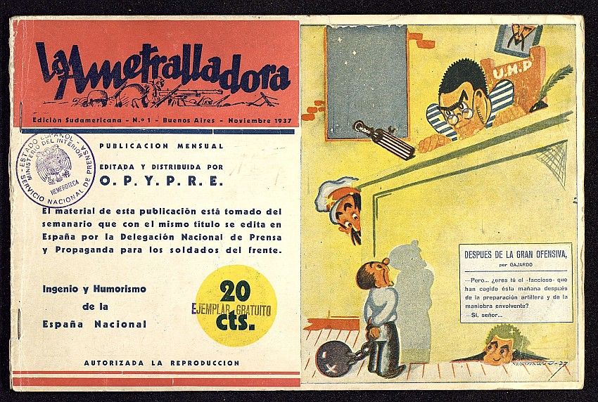 La Ametralladora (Buenos Aires). Número 1. Noviembre de 1937