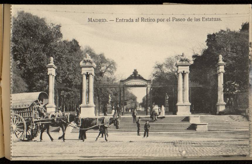 Entrada al Retiro por el Paseo de las Estatuas