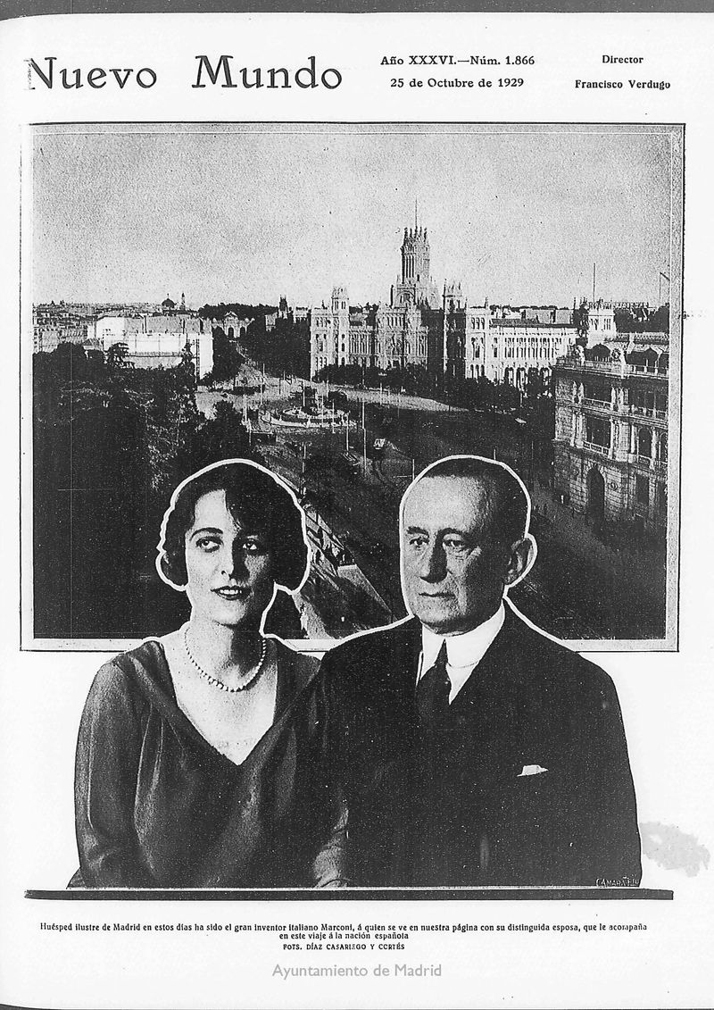 Marconi y su distinguida esposa en Madrid