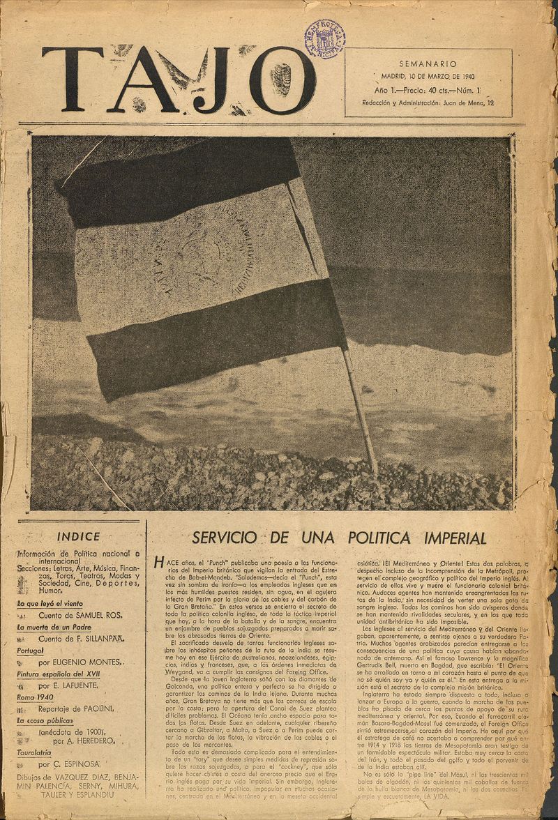 Tajo, 10 de marzo de 1940