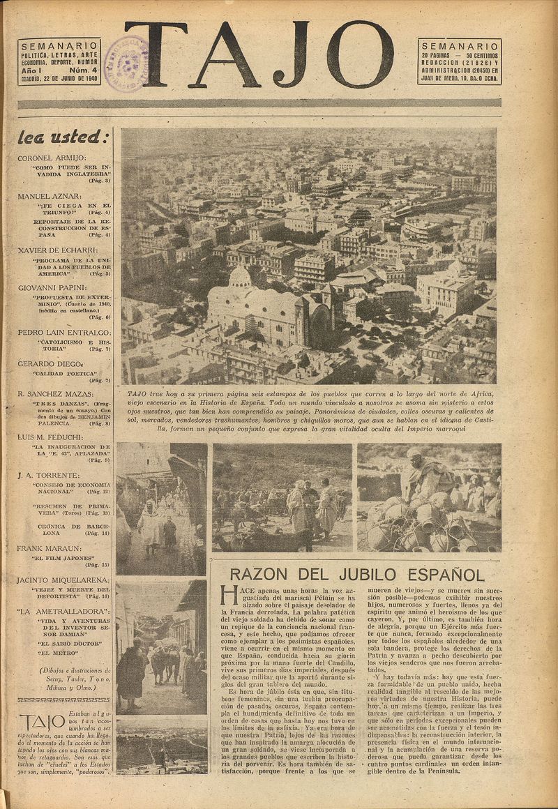 Tajo, 22 de junio de 1940