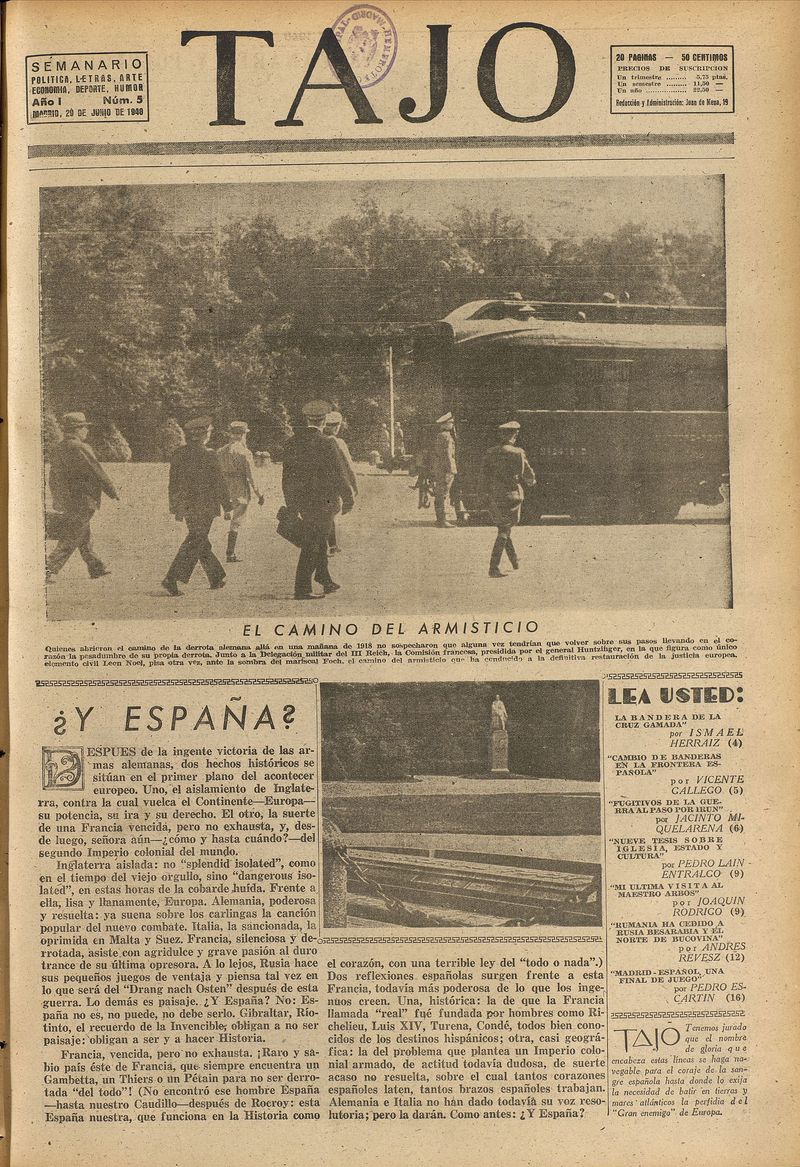 Tajo, 29 de junio de 1940