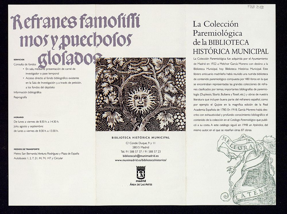 Colección paremiológica de la Biblioteca Histórica Municipal