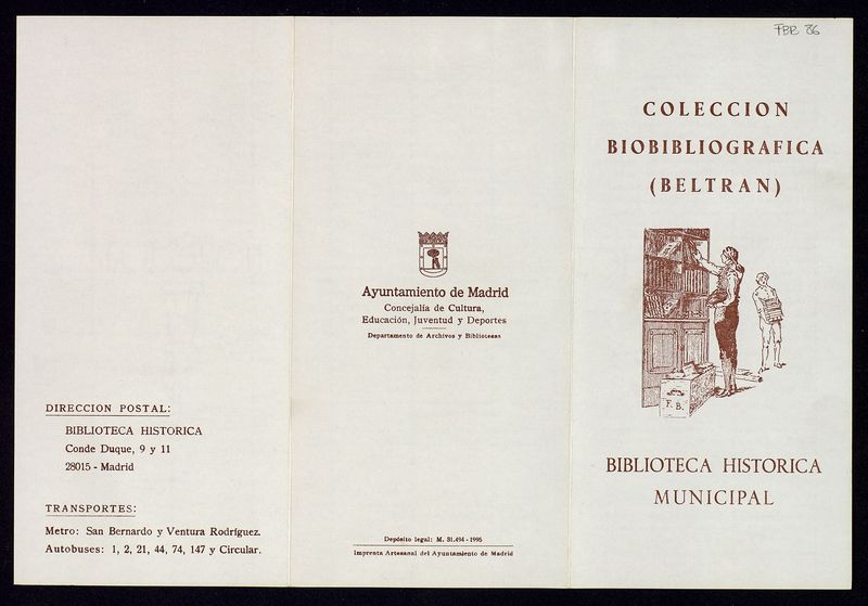 Colección bibliográfica (Beltrán): [tríptico]