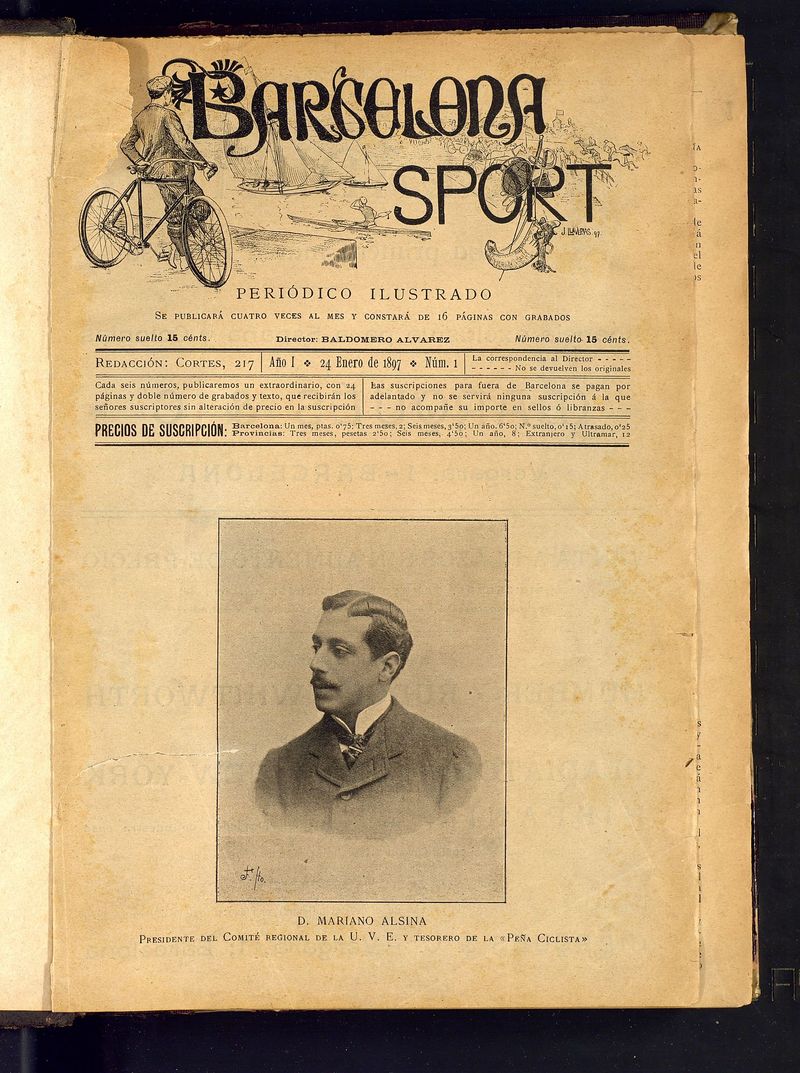 Barcelona Sport. 24 de enero de 1897