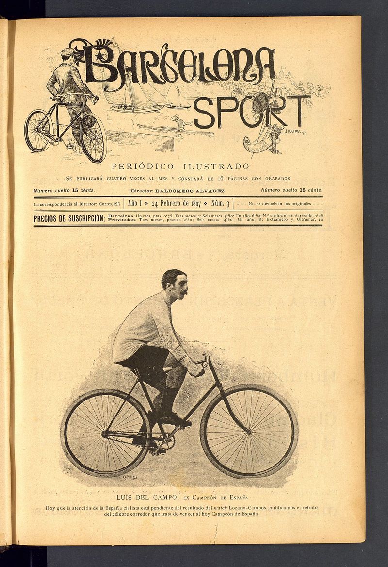 Barcelona Sport. 24 de febrero de 1897