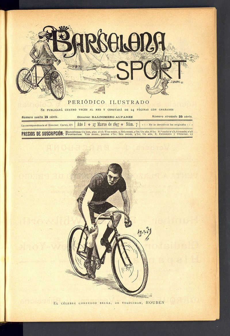 Barcelona Sport. 27 de Marzo de 1897