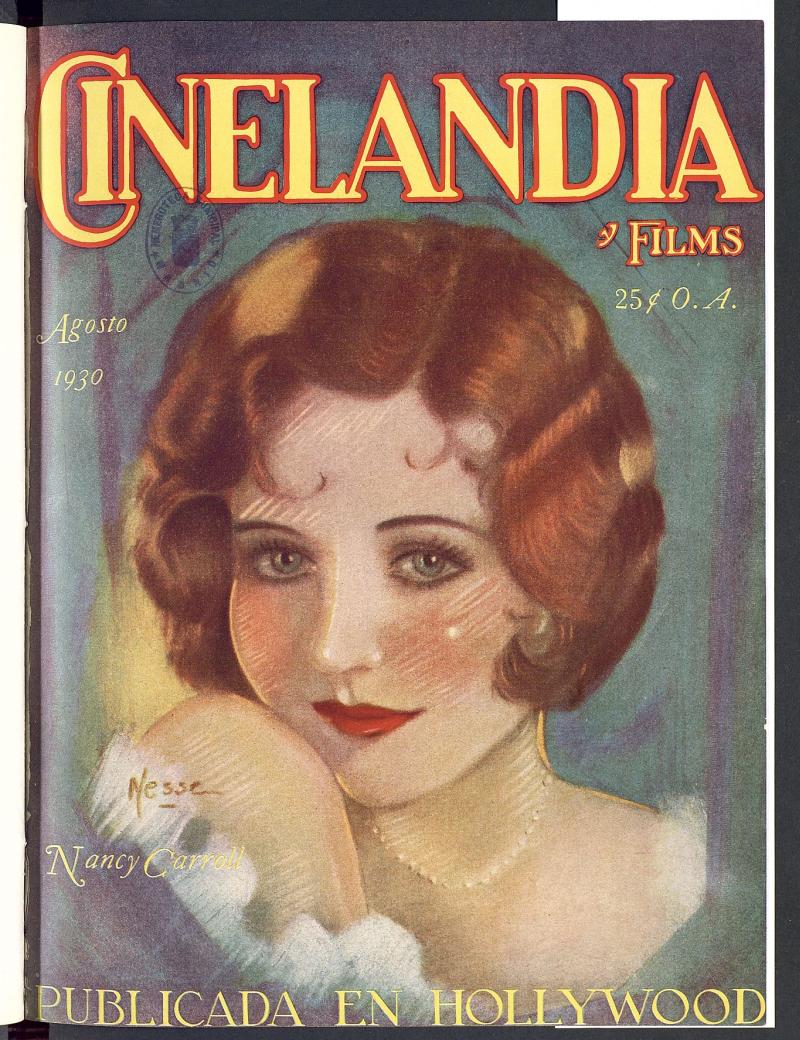 Cinelandia y Films : La Mejor Revista Cinematográfica. Agosto 1930