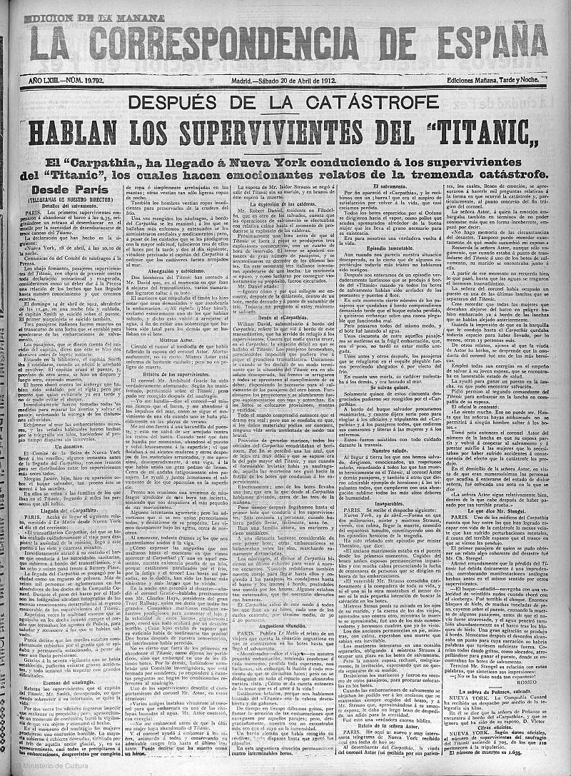 Hablan los supervivientes del Titanic