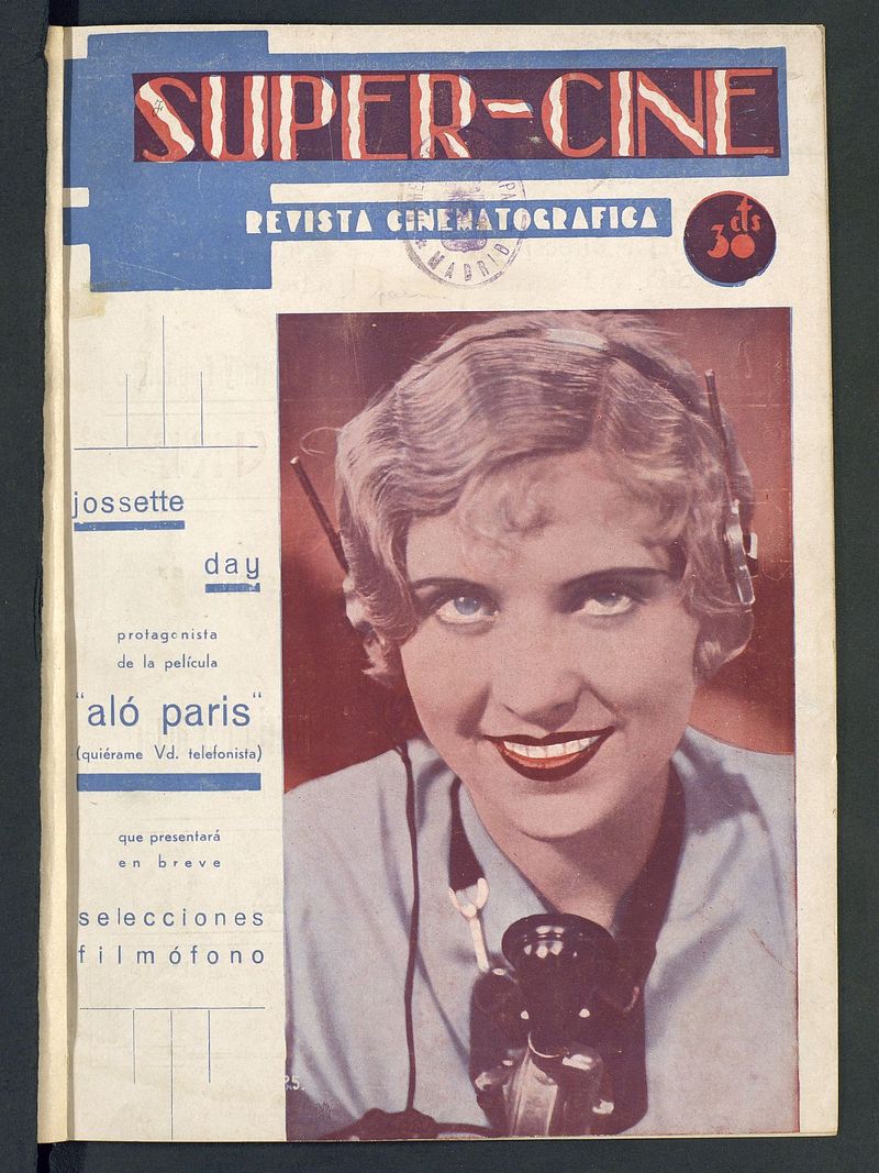 Súper-Cine : Revista Cinematográfica. Noviembre de 1932. Número 1.