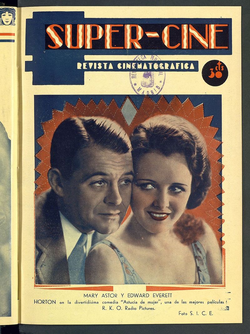 Súper-Cine : Revista Cinematográfica. 1 de marzo de 1933. Número 7