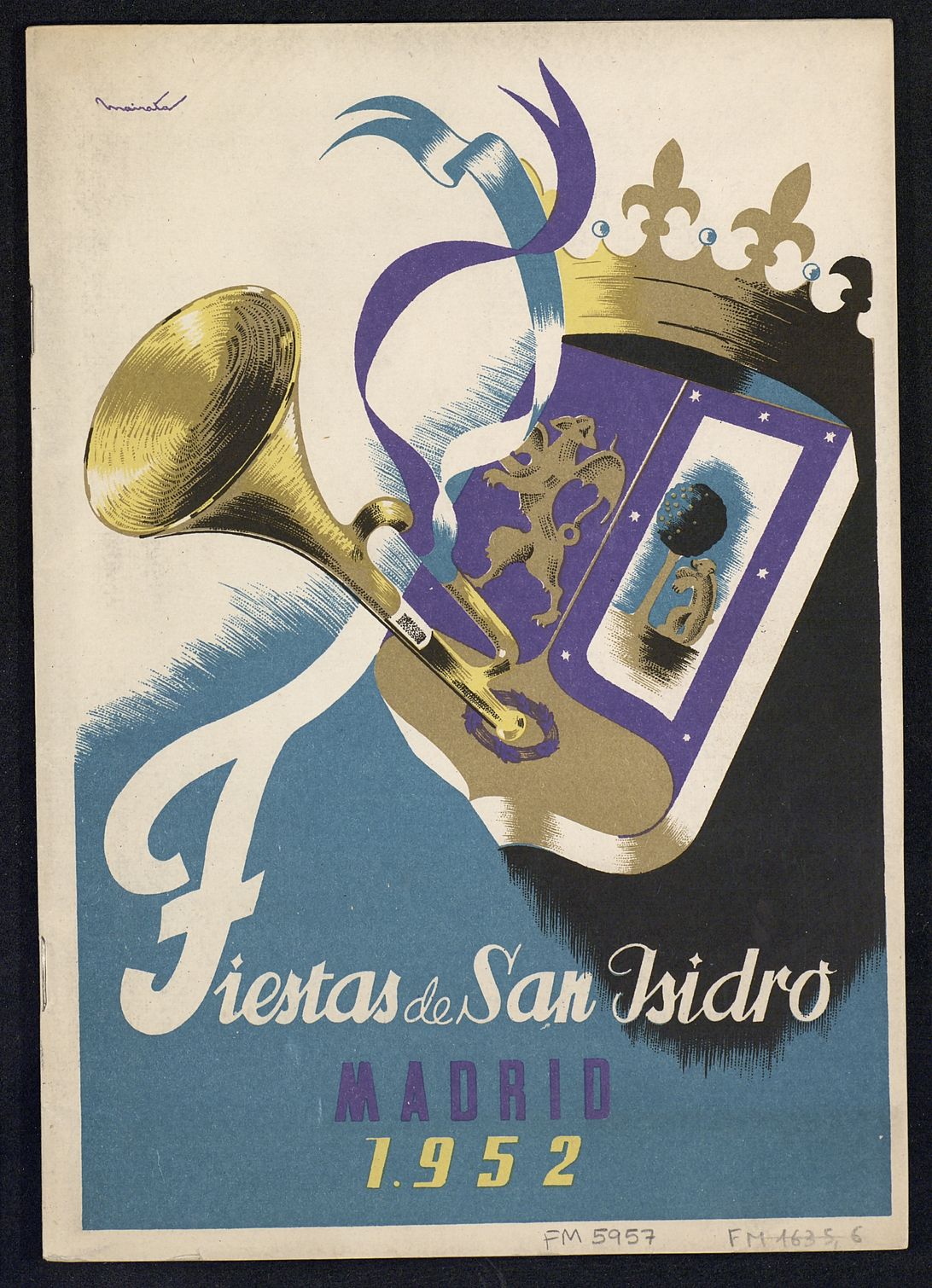 Fiestas de San Isidro organizadas por el Ayuntamiento de Madrid Año 1952: Programa oficial de Festejos
