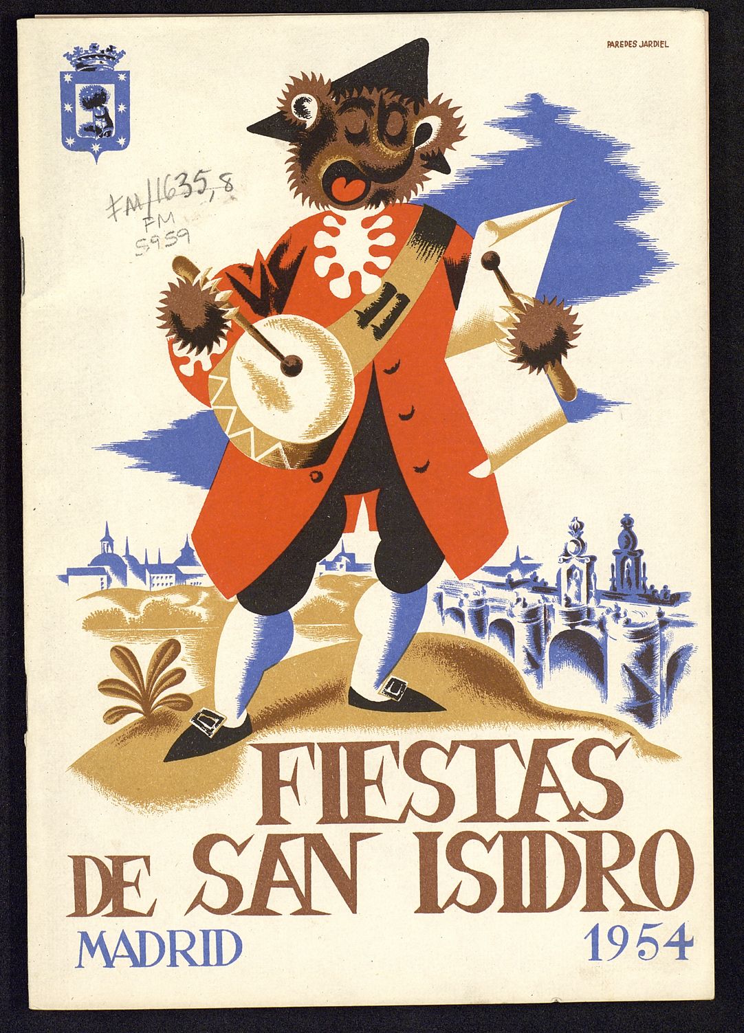 Programa oficial de las Fiestas de San Isidro organizadas por el Ayuntamiento de Madrid: Año 1954
