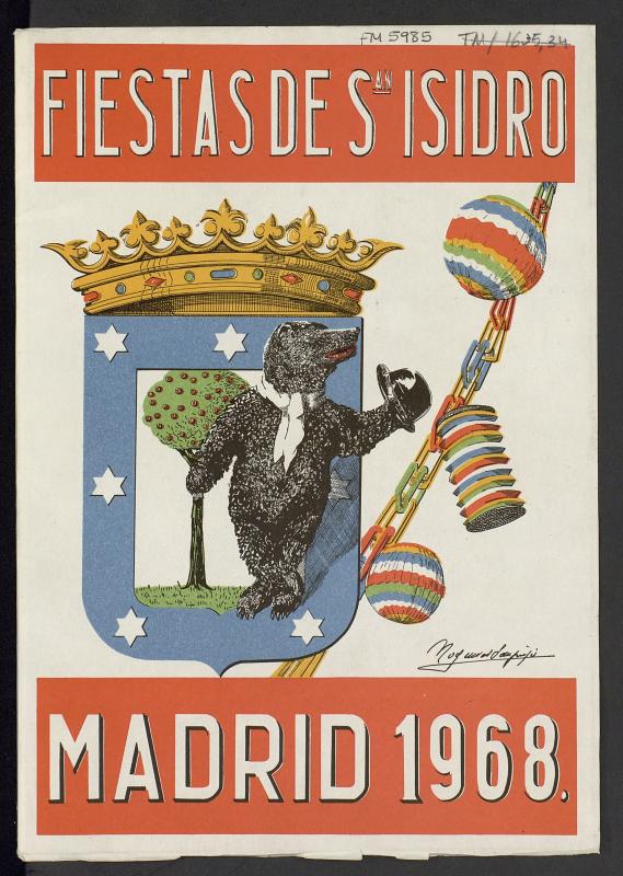 Fiestas de San Isidro: 1968: Programa Oficial