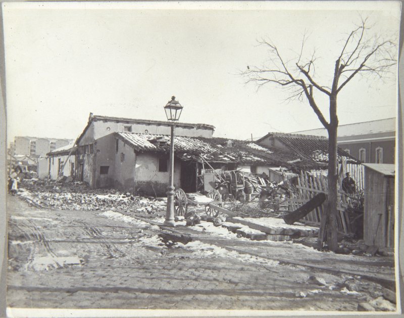 Obras del Ensanche en el Paseo de Ronda


