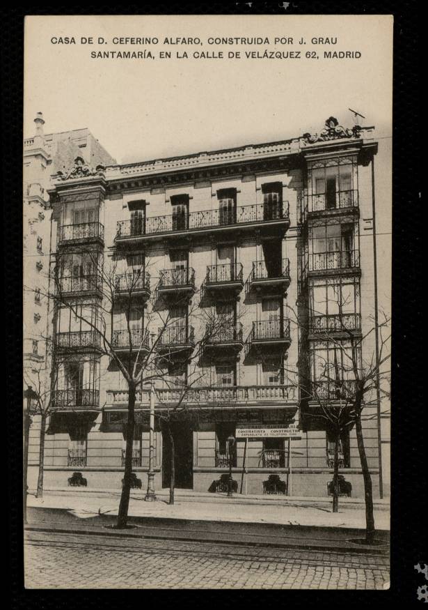 Casa de D. Ceferino Alfaro en la C/ Velzquez