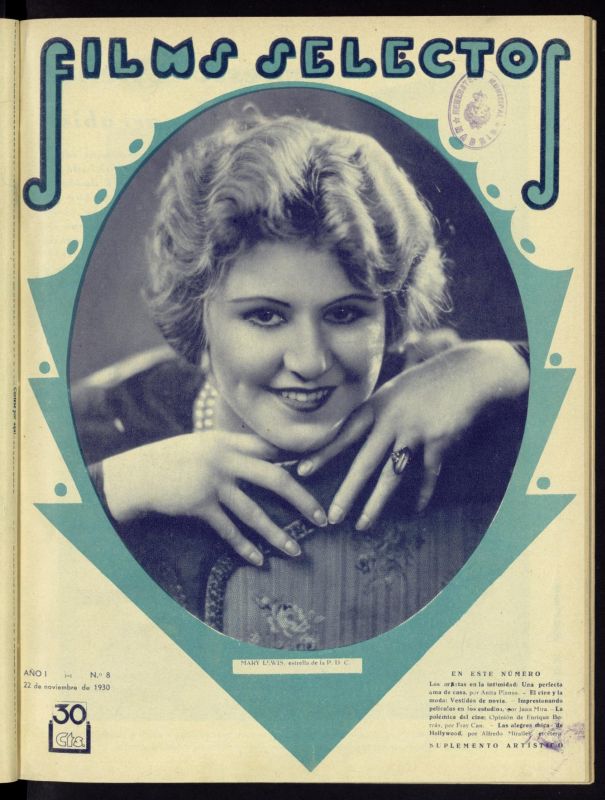 Films Selectos. 22 de noviembre de 1930, nº 8