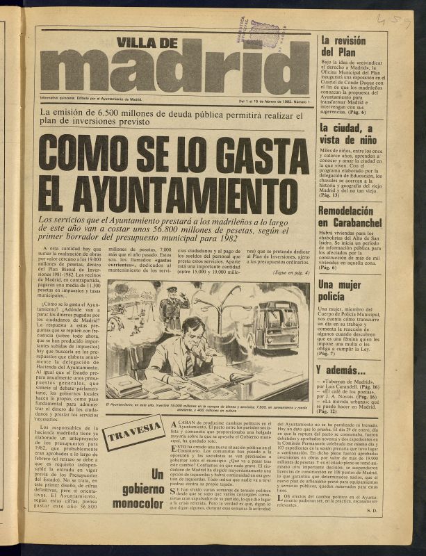 Villa de Madrid: informativo quincenal del 1 de febrero de 1982, n 1