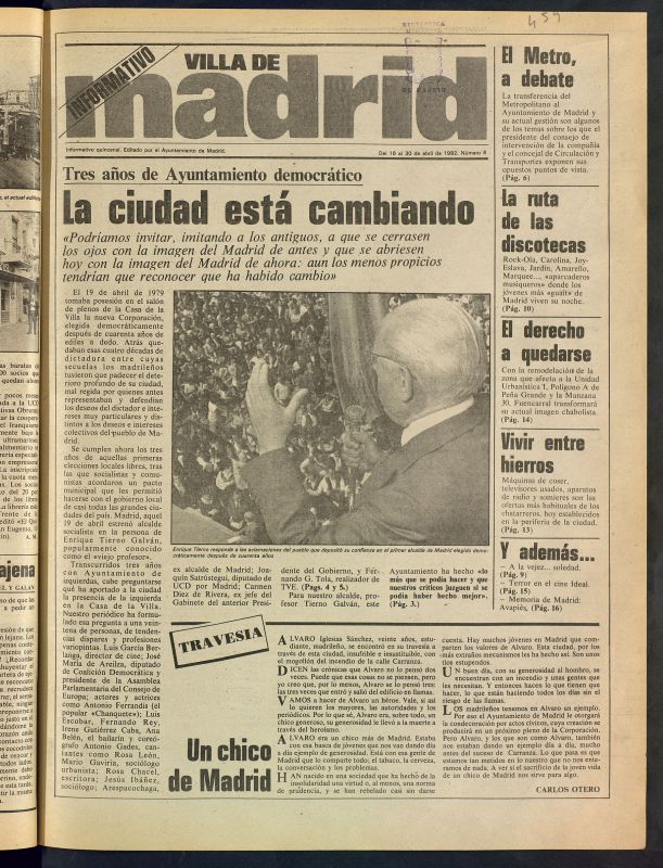 Villa de Madrid: informativo quincenal del 16 de abril de 1982, n 6