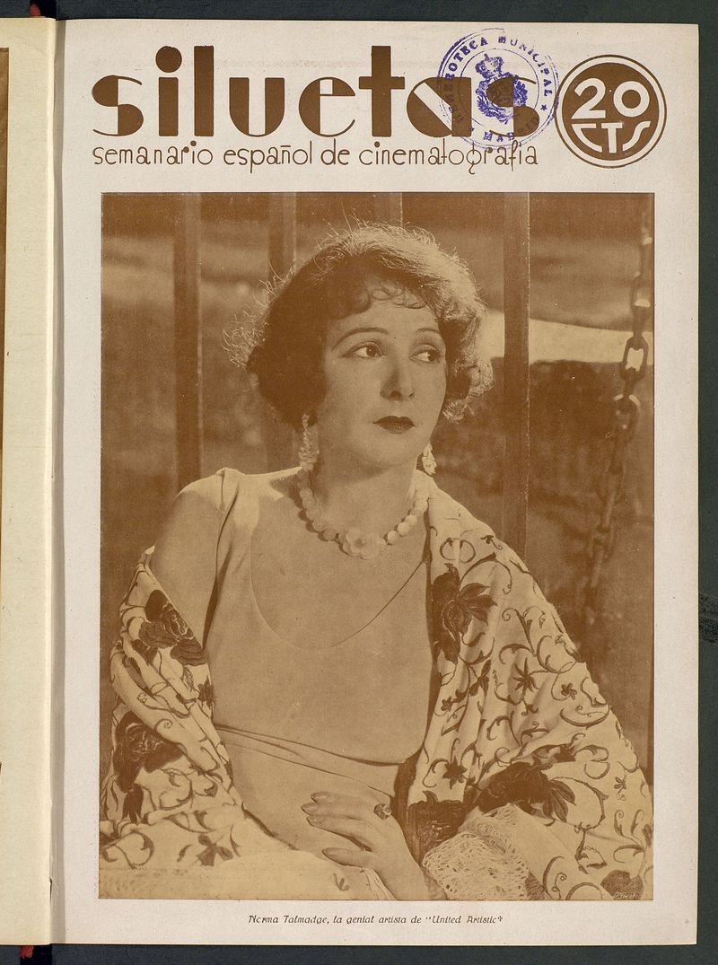 Siluetas: semanario español de cinematografía del 11 de enero de 1930. Número 2
