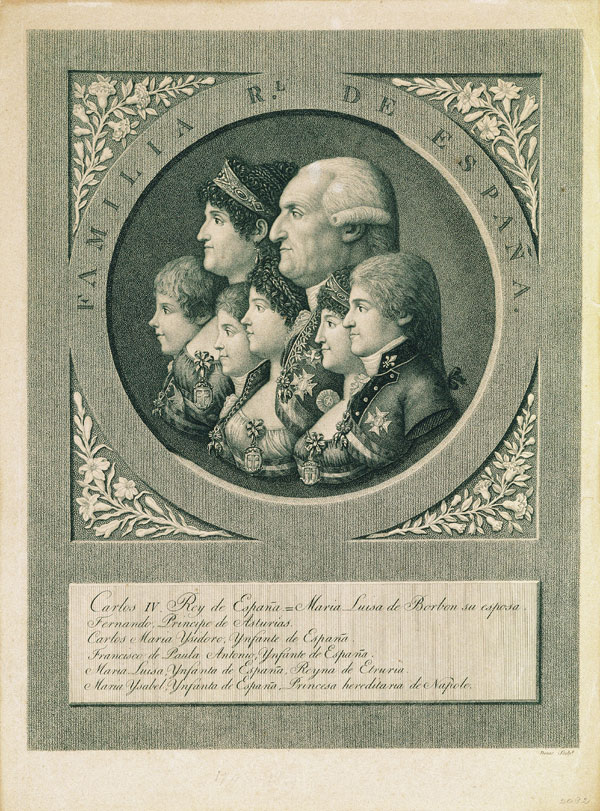 Carlos IV y la familia real 