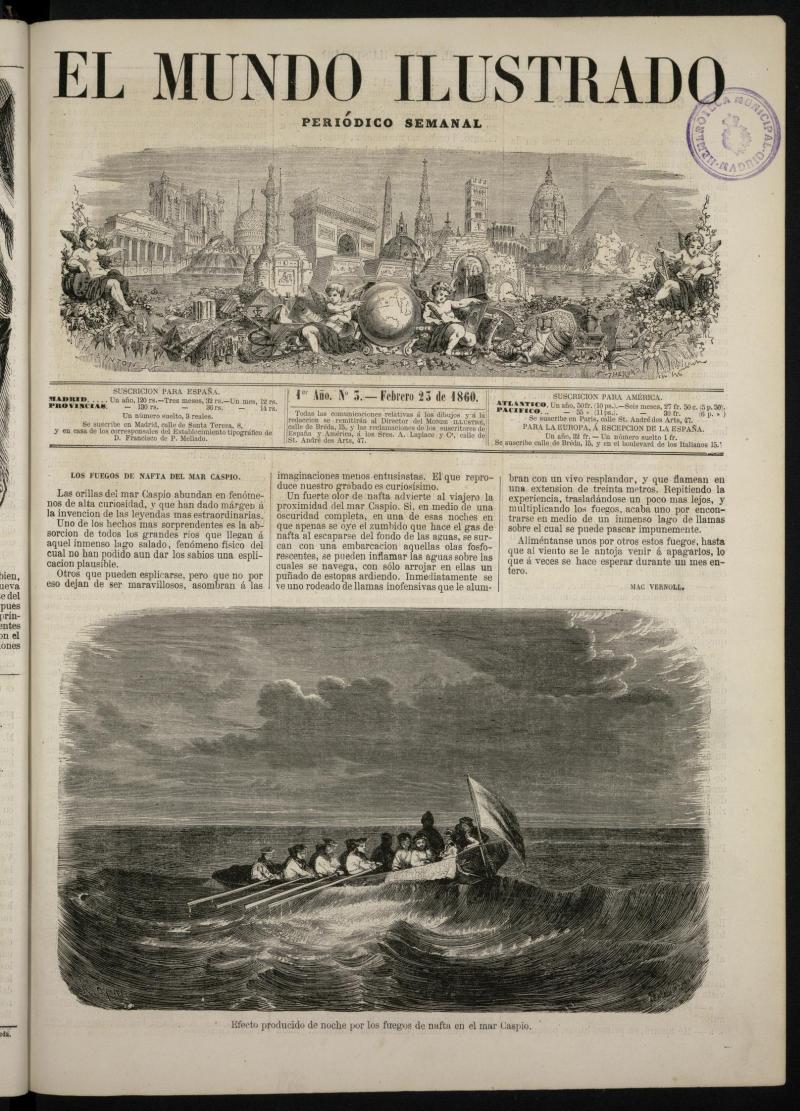 El Mundo Ilustrado: peridico semanal del 23 de febrero de 1860, n 3