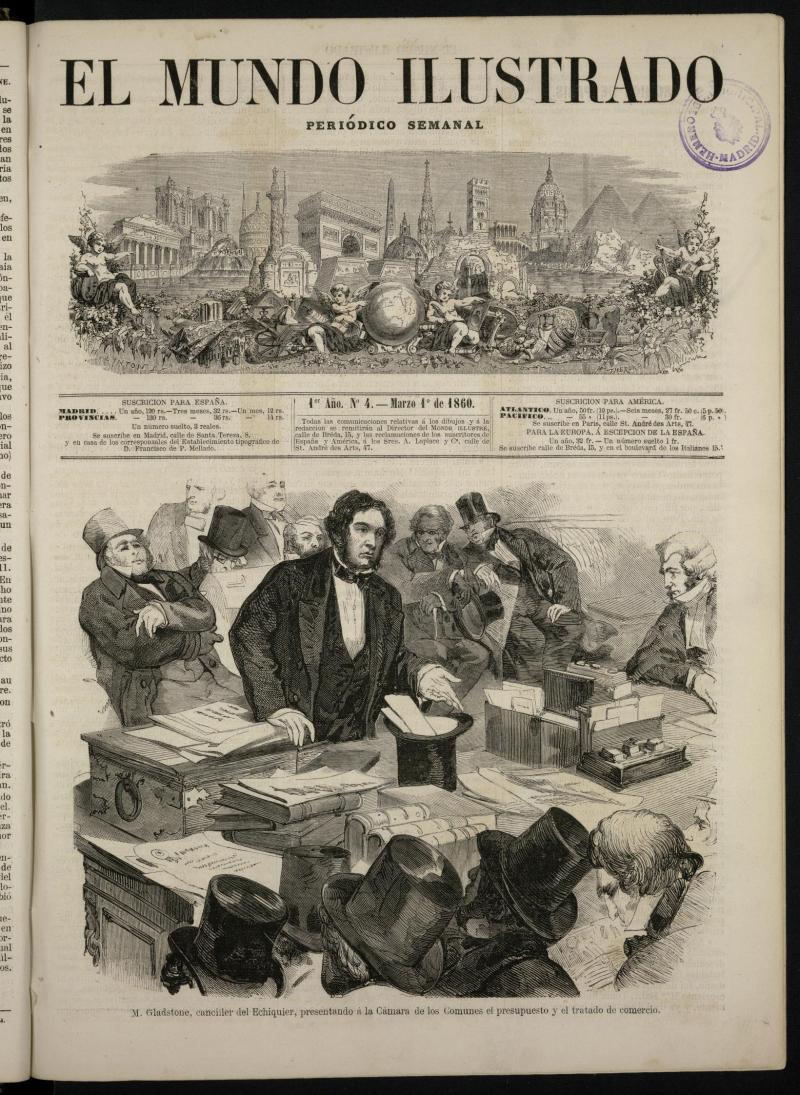 El Mundo Ilustrado: peridico semanal del 1 de marzo de 1860, n 4