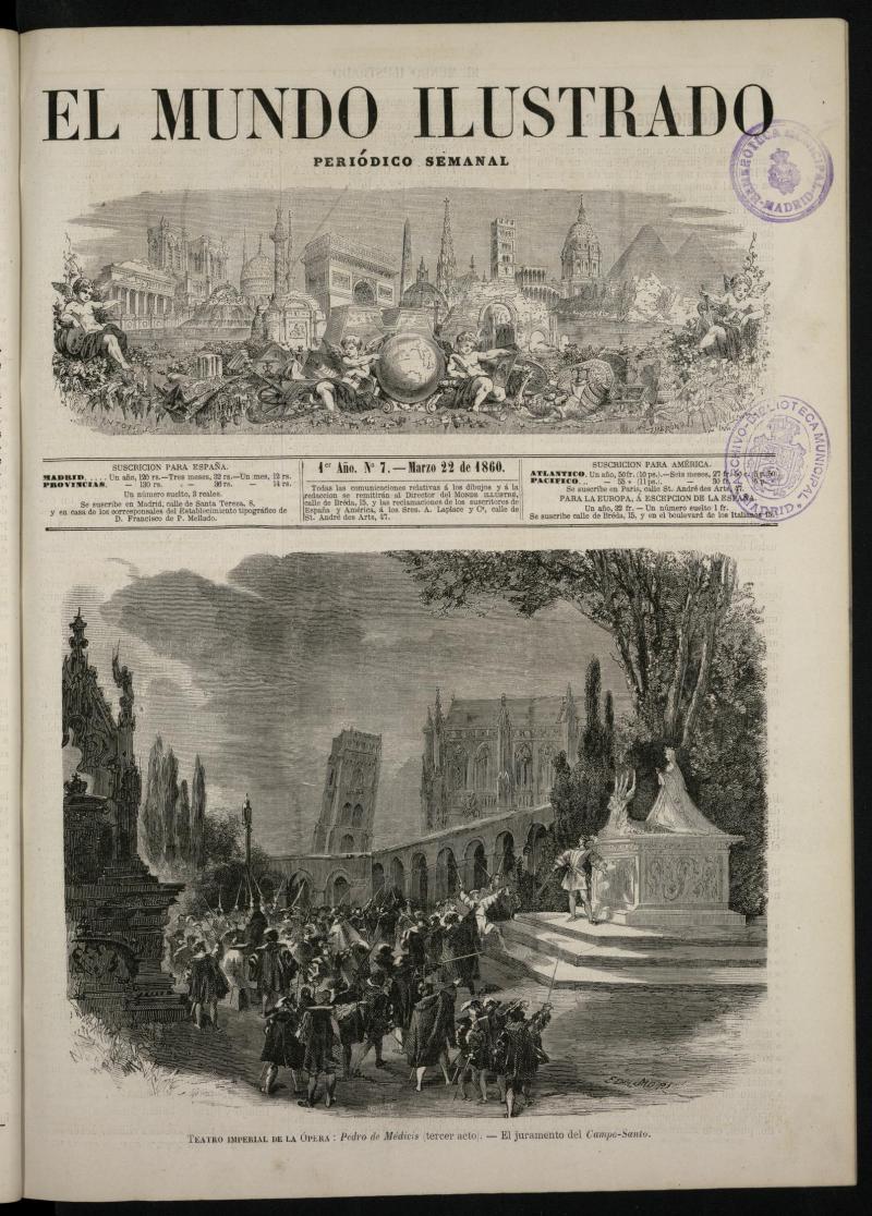 El Mundo Ilustrado: peridico semanal del 22 de marzo de 1860, n 7