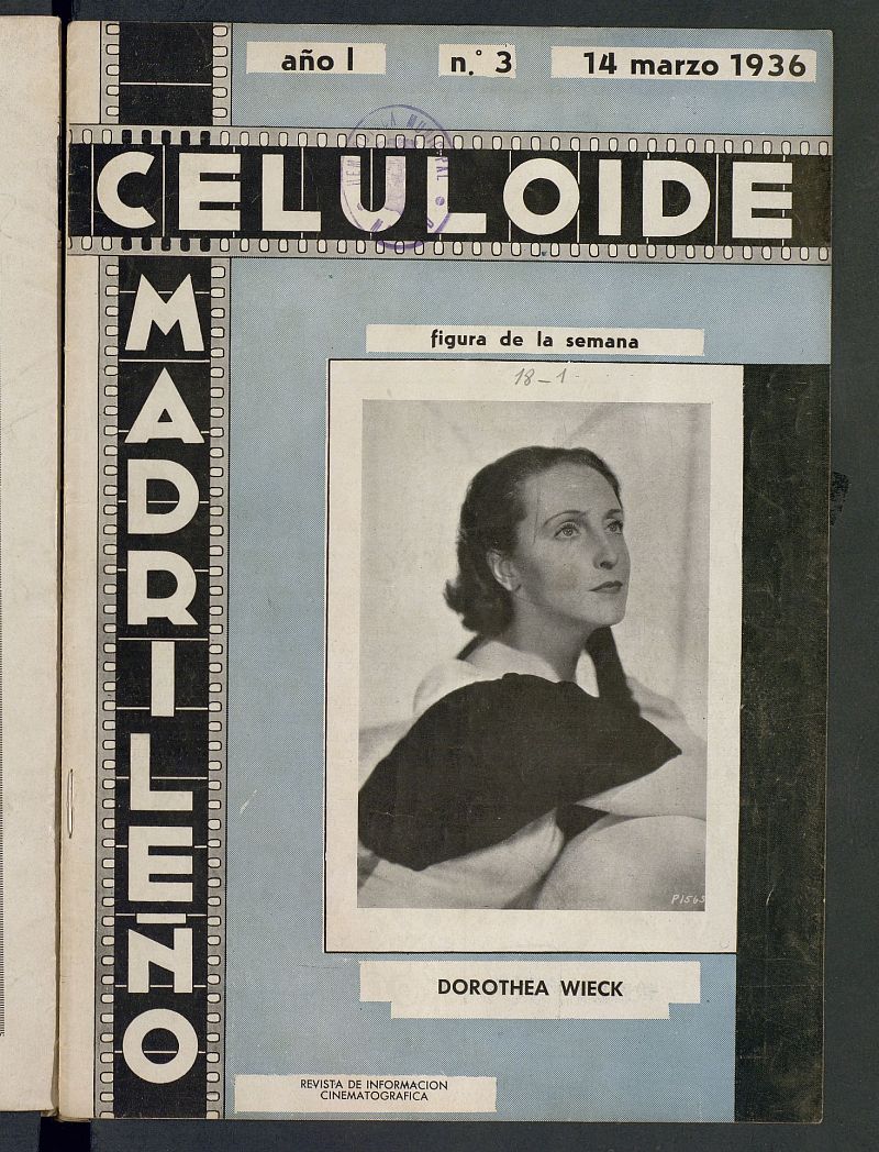 Celuloide Madrileño del 14 de marzo de 1936, nº 3