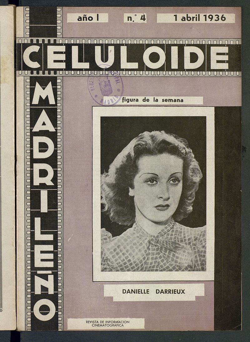 Celuloide Madrileño del 1 de abril de 1936, nº 4