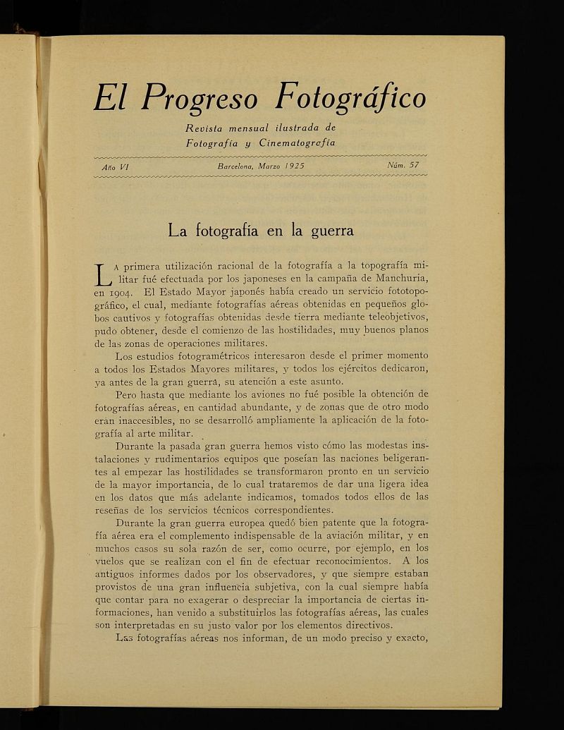 El Progreso Fotogrfico : revista mensual ilustrada de fotografa y cinematografa de marzo de 1925, n 57