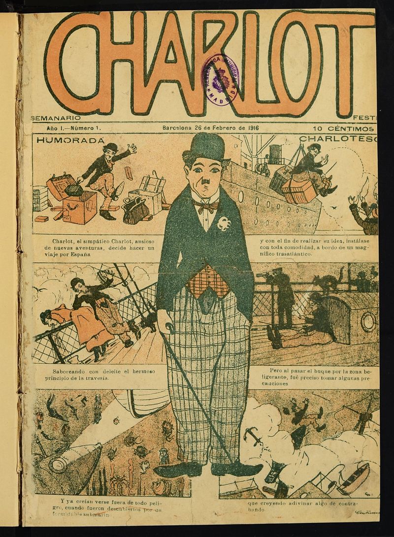 Charlot: semanario festivo del 26 de febrero de 1916, nº 1