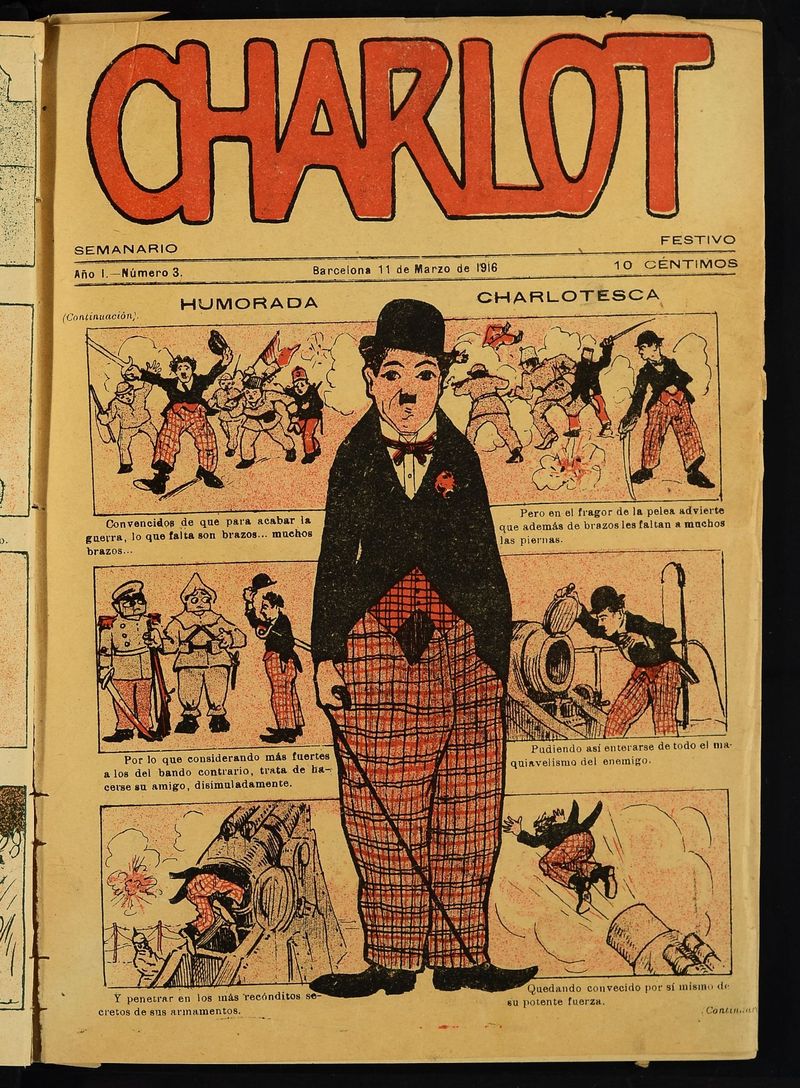 Charlot: semanario festivo del 11 de marzo de 1916, nº 3
