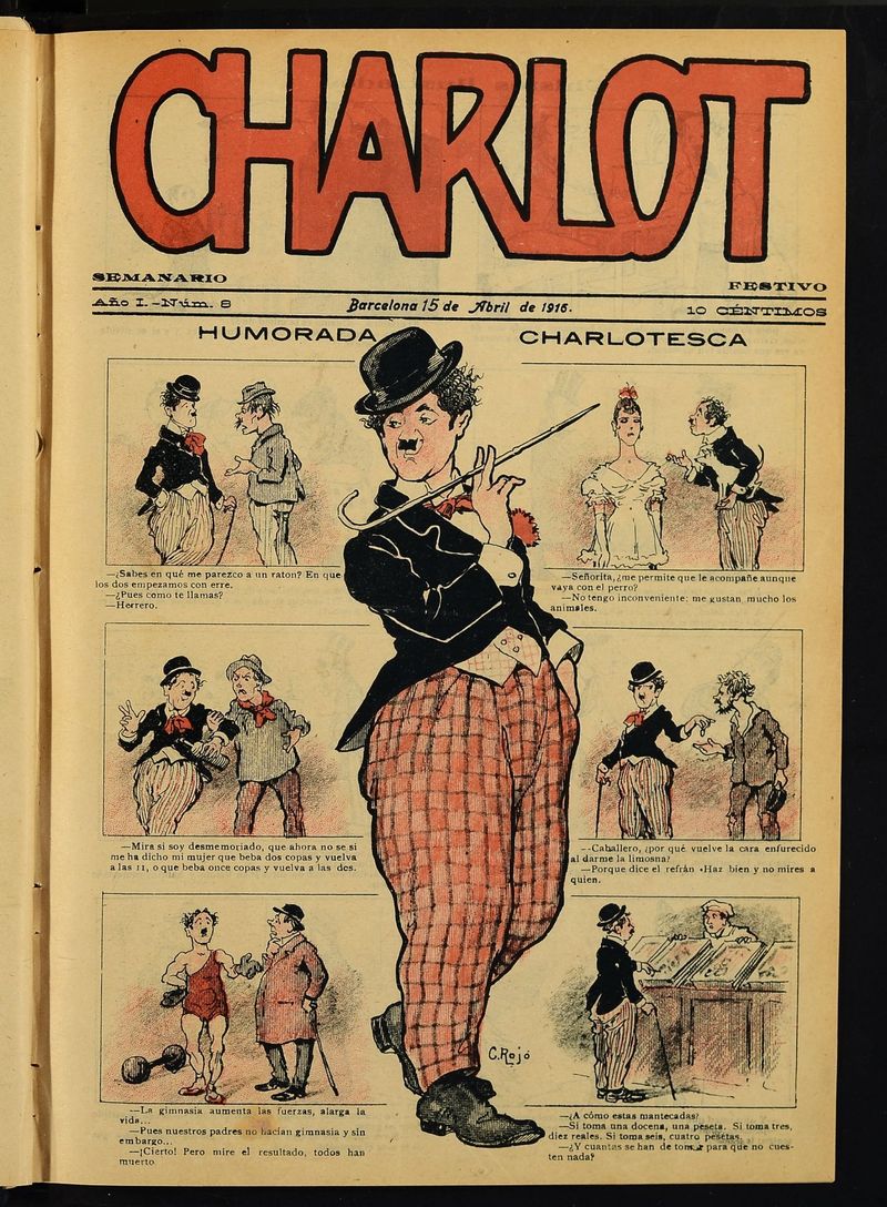Charlot: semanario festivo del 15 de abril de 1916, nº 8