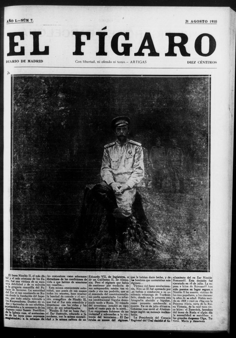El Fígaro: diario de Madrid del 21 de agosto de 1918, nº 7