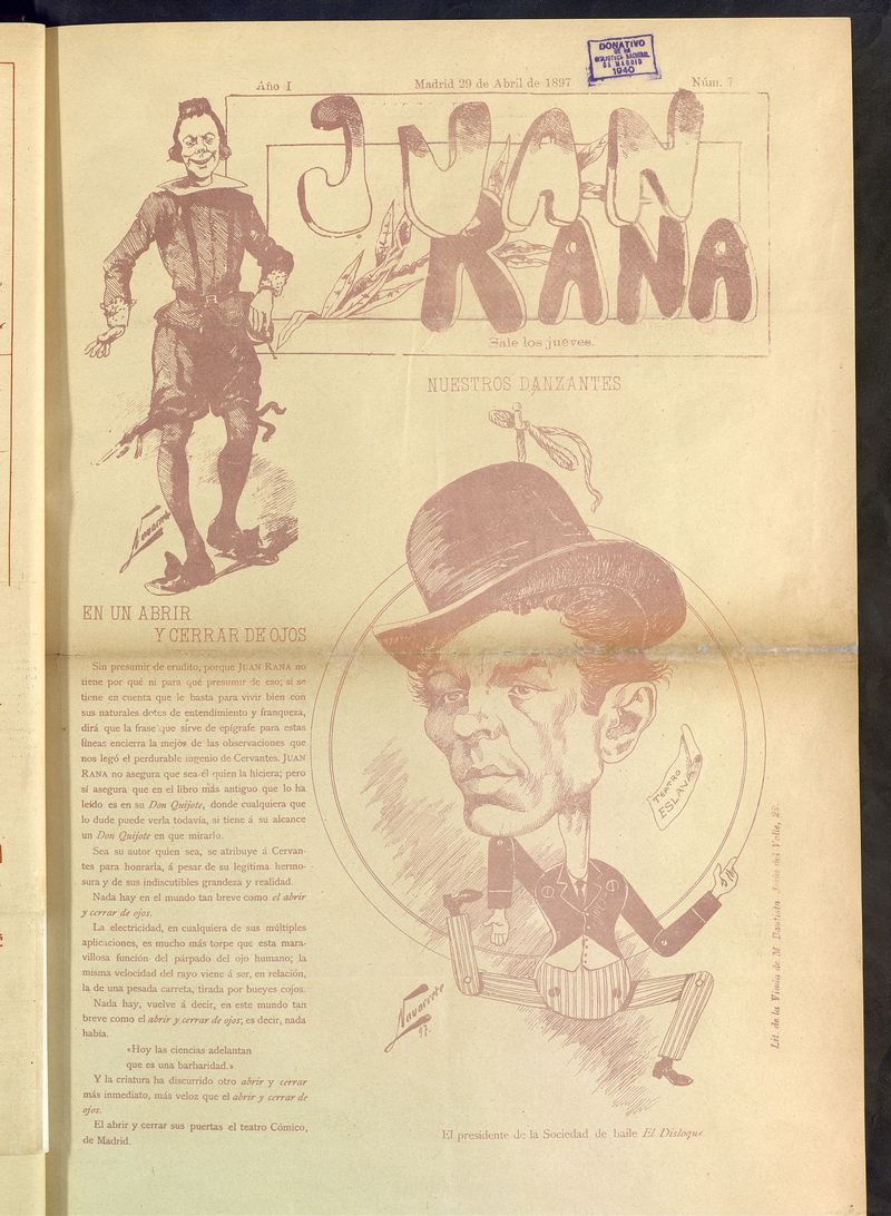 Juan Rana: revista de literatura y espectculos del 29 de abril de 1897