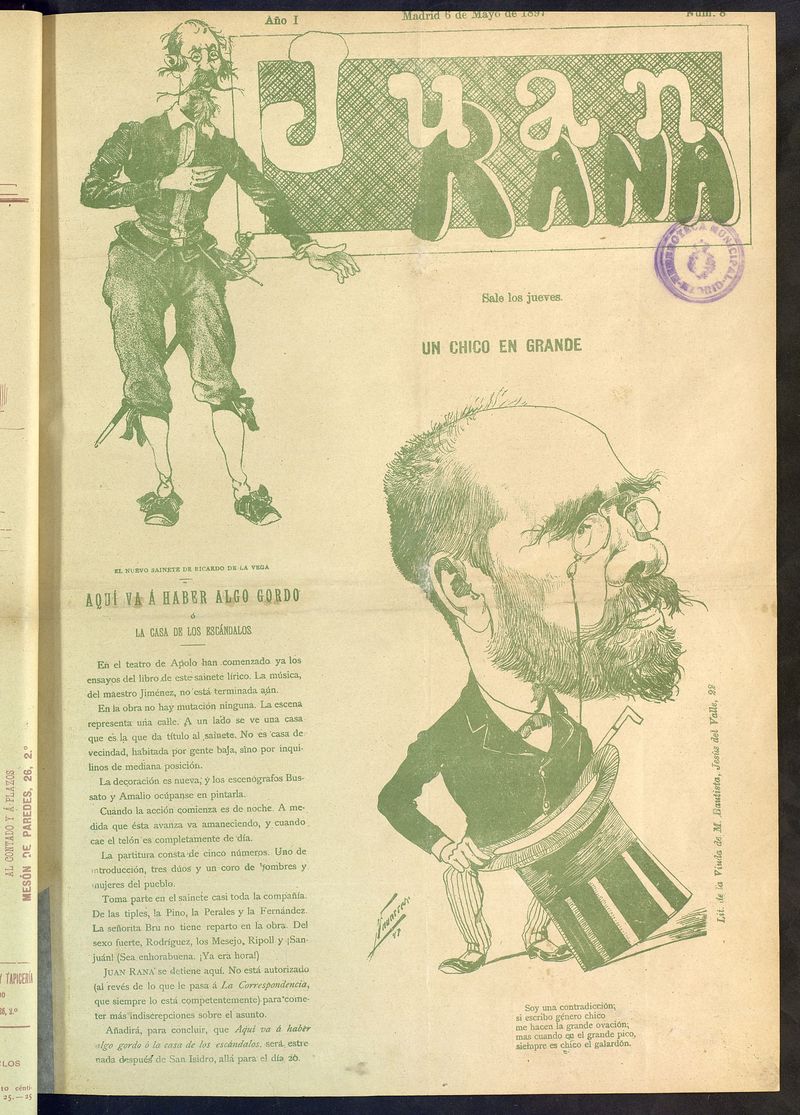Juan Rana: revista de literatura y espectculos del 6 de mayo de 1897