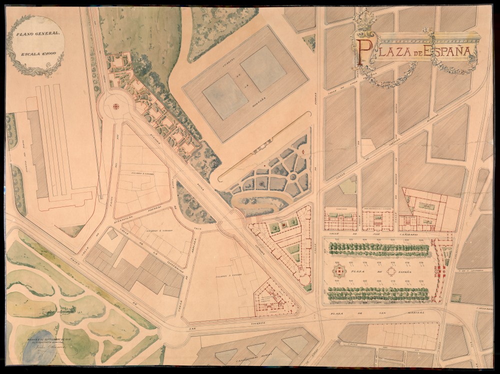 Planta del Proyecto para la plaza de Espaa