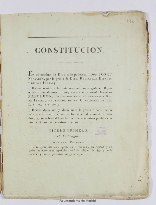 Constitución de Bayona