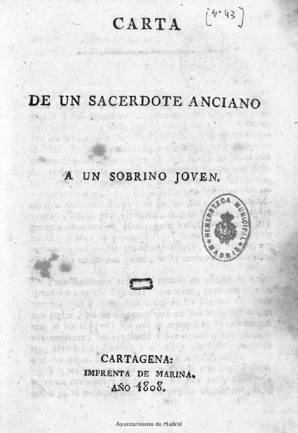 Carta de un sacerdote anciano a un sobrino joven