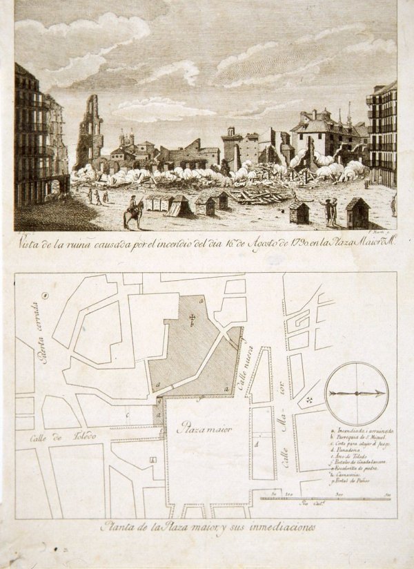 Vista de la ruina causada por el incendio del 16 de agosto de 1790