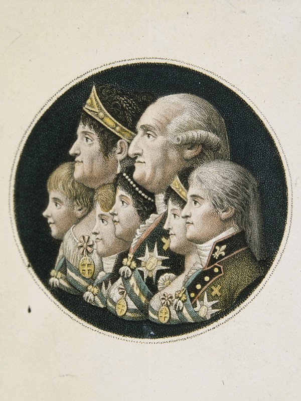 Carlos IV y María Luisa con sus hijos