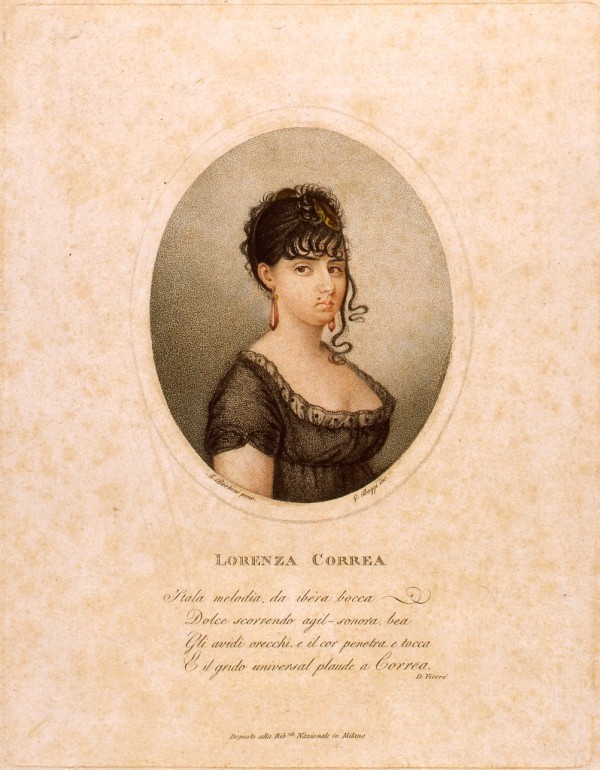 Retrato de la cantante Lorenza Correa 